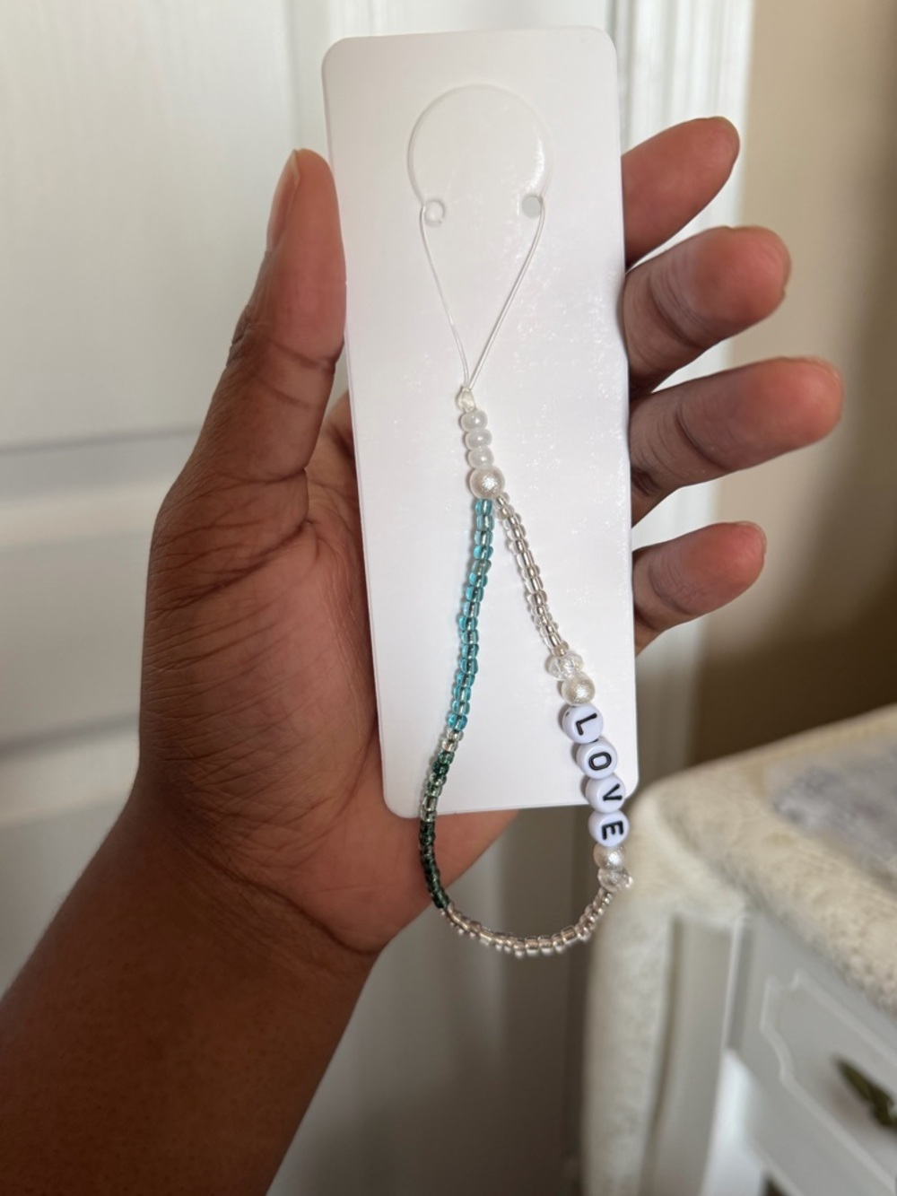 Love Phone Charm Lanyard - cell phone wristlet bracelet strap